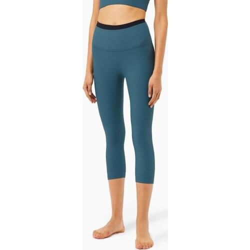 Sexy Workout Tights Yoga Pants Leggings Sport Women Fitness Running Rib High Waist Peach Hip Lift Gym Clothing Cropped Trousers