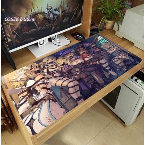 HOT Game Genshin Impact mona Large Mouse Pad Thicken Laptop Gaming Mice Pad Desk Keyboard Mat Anti-Slip Playmat Cosplay Gift