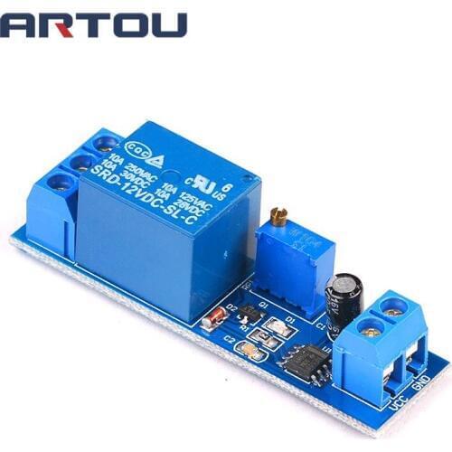 DC 5V 12V Time Delay Relay NE555 Time Relay Shield Timing Relay Timer Control Switch Car Relays Pulse Generation Duty Cycle