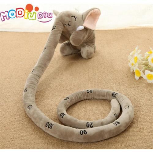 Elephant Plush Toys With Long Nose Soft Elephant Stuffed Animal Doll Scale Measuring Home Decoration Gift