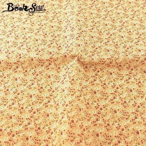 Telas De Algodon Para Patchwork Sewing 100% Cotton Poplin Fabric Flowers Yellow Shirt Material Textile Fabric Meter Half Meter