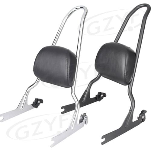 For Harley Fatboy 2007-2016 Rear Passenger Sissy Bar Luggage Rack Backrest Pad Cushion For Sofitail 2006-2015 & Fatboy Lo
