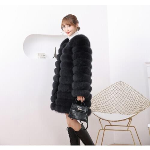 2020 Real Fox Fur Coat Women Natural Real Fur Jackets Vest Winter Outerwear Women Clothes