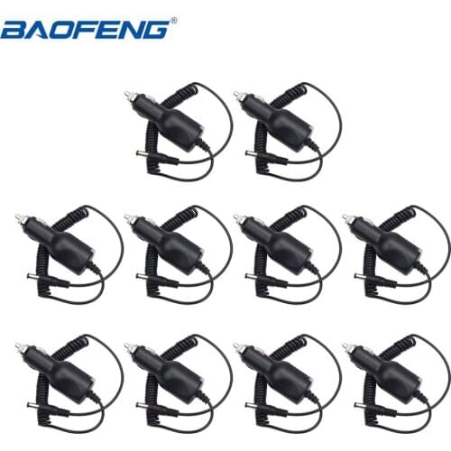 10PCS BAOFENG UV-5R Car Charger Cable Line 12-24V Input For Baofeng UV5R UV-82 UV-9R Plus Walkie Talkie Car Truck