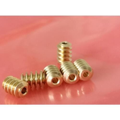 2pcs 0.5M copper Worm Self-locking turbine motor accessories For JGY370 worm gear motor 5.5*8.0*2.0mm