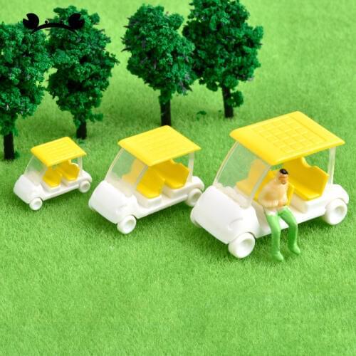 3pcs 1/75 1/100 1/150 scale model golf car for DIY building model design Material Micro landscape decoration