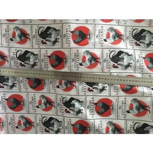 50*108cm Cartoon cock centleman cotton Sewing Fabric Diy Handmade Craf Home Cloth Purse Quilt