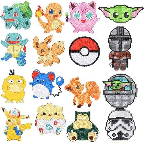 5D DIY Diamond Painting Stickers Kits for Kids Diamond Art Mosaic Stickers Kits Crafts Set Mobile Phone Cup Diamond Sticker Gift