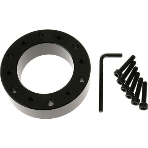 25mm / 1 \\\'\\\' Steering Wheel Spacer Hub Kit For Momo Sparco NRG Black Duable