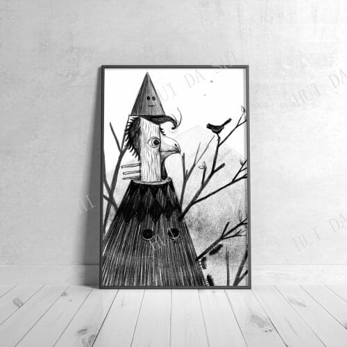 Pencil style digital illustration, represents a fantastic and surreal animal, crazy mountain