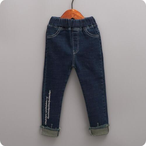 2016 Korean Childrens Garment Autumn New Pattern Trousers Girl Baby Letter Flash Jeans Girl Personality Leisure Time Pants