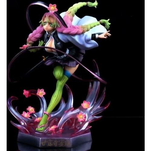 Demon Slayer Kimetsu no Yaiba Mitsuri Kanroji GK PVC Action Figure Japanese Anime Figure Model Toys Doll Gift