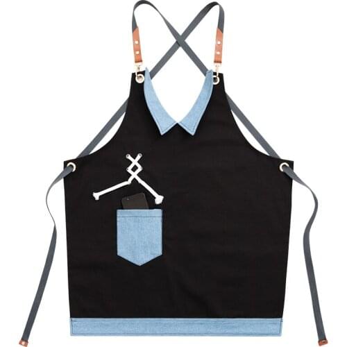 Apron Cowboy Painting Barista Milk Tea Shop Waiter Hairdressing Manicure Overalls Fashion