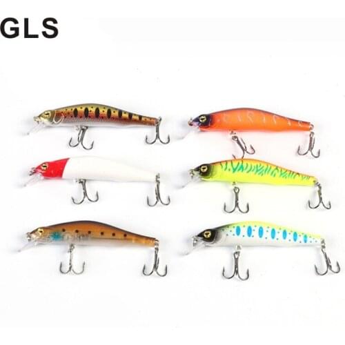 GLS brand laser long shot fake bait fish hook 8cm/9.7g reusable and environmentally friendly bionic bait Mino fake bait fishing