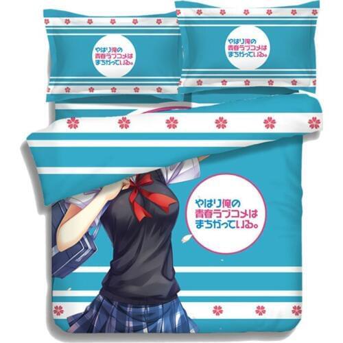 Hobby Express My Teen Romantic Comedy Japanese Anime Bed Blanket or Duvet Cover with Two Pillow Cases ADP-CP151219