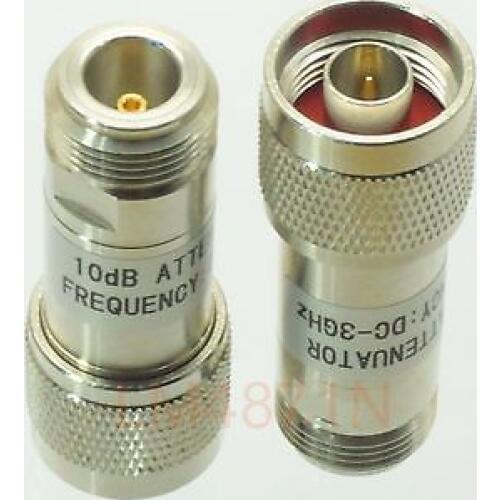 Hot Factory Direct Wholesale 1pce Attenuator 2W 2 Watts DC-3 Ghz 10dB N RF coaxial Power plug M to jack F 50resistance