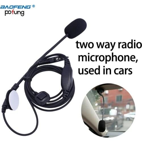 Abbree Stereo Jack Mini Wired Car Microphone External Mic PTT Portable Microphone K Connector for Car Truck Motorcycle