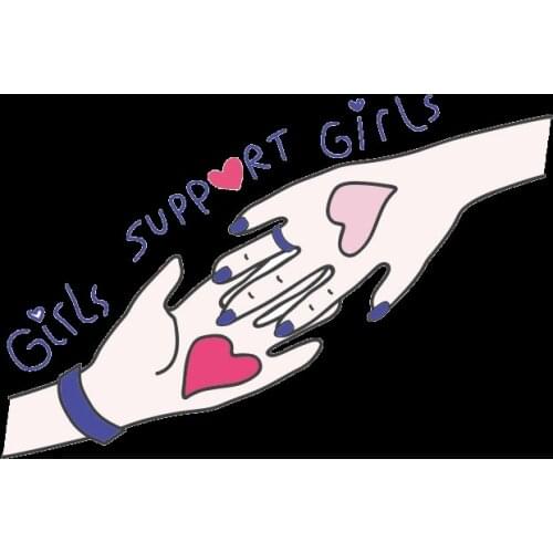 Cartoon Hand in hand Heat Transfer Stickers Stripes Application Heat-sensitive Patches Iron on Transfers for Clothing Patch Tops