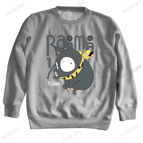 Men autumn sweatshirt black hoody Mens P Chan Ranma 12 hoodies Anime Akane P Chan Rumiko Martial Japanese Pig warm hoody