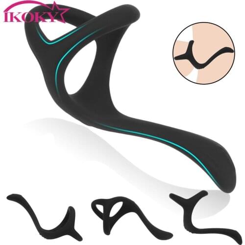 Penis Rings Soft Silicone Male Masturbator Delay Ejaculation Adult Sex Toys for Men Stretchy Lock Ring Cock Ring