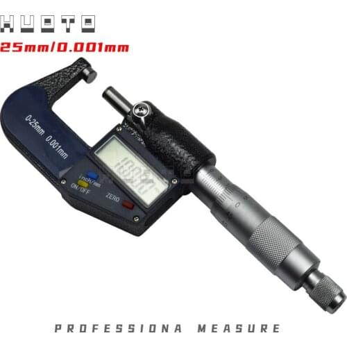 New 25mm/0.001mm Electronic Digital Micrometer micron digital outside micrometer thickness measuring gauge 2pcs/set