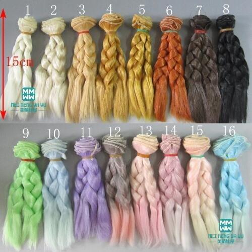1pcs 15cm&25cm*100cm Doll wigs hair for doll BJD/SD Light golden \ brown and other colors
