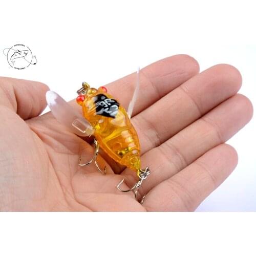 1Pcs Floating Insects Fishing Lure Baits 4cm/6.4g 3D eyes Hard Artificial Baits Bass Jerkbaits Swimbait Pesca With Hooks