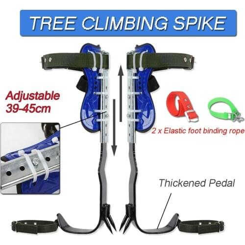 Adjustable Tree Climbing Spike Set Safety Belt Adjustable Lanyard Rope Rescue Belt Stainess Steel Camping Accessories
