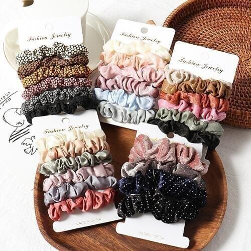 Free shipping fashion ins winter women basic scrunchies girls hair bands Ponytail Holder Hair accessories