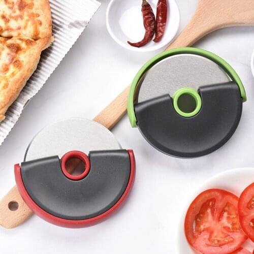 Roller Dough Pizza Slicer Round Wheel Cutting Knife Roulette Stainless Steel Cutter Baking Accessories Tools