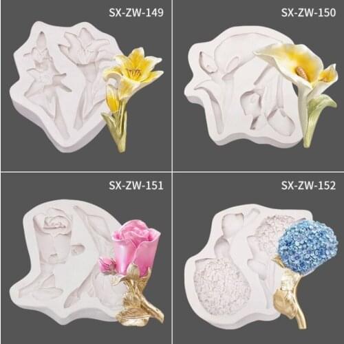 Hydrangea Silicone Soap Mold Wax Candles Plaster Mold Home Kitchen Cake Baking Mold