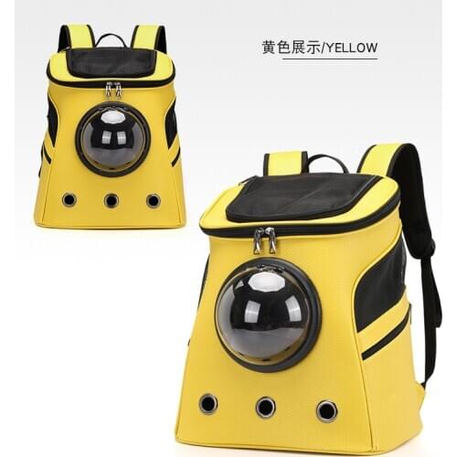 Large Capacity Pet Carrier Premium Canvas Space Capsule Kitten Cat Dog Carrier Backpack Outdoor Puppy Pet Travel Bag Breathable