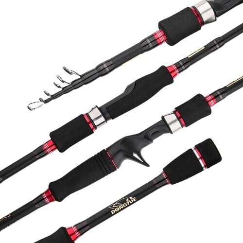 Telescopic Fishing Rod Carbon M Power 1.95m 2.1m 2.4m 2.7m 6-12 LBS 3/8-3/4 OZ Spinning Casting Vara De Pesca