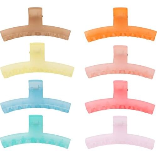 Universal Simple Japanese Style Arc Acrylic Ladies Big Hairpin Grasp 8 Colors Available
