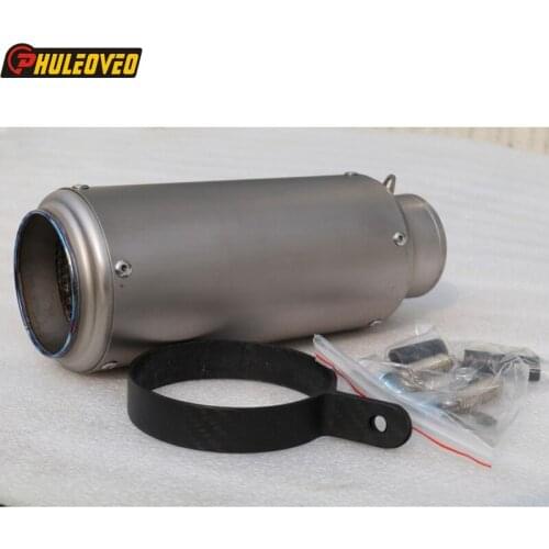 Inlet:51mm/54mm/57mm/61mm/63mm/65mm Length:235mm Customized Titanium Alloy Motorbike Motorcycle Exhaust Muffler Pipe with Clamp