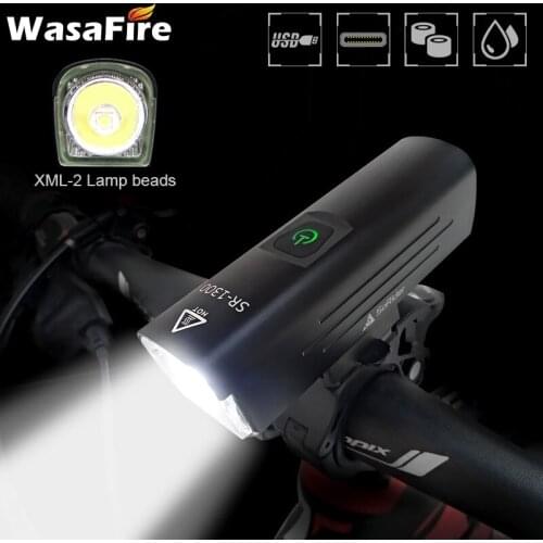 XM-L2 LED Bicycle Front Light Super Bright 1200 Lumens Bike Light 4500mAh USB Rechargeable Headlight 6 Modes Cycling Head Lamp
