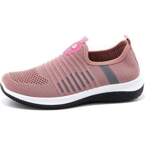 Women Shoes Slip On Socks Sneakers For Women Vulcanize Shoes Basket Femme Breathable Walking Mesh Flats Female Shoes WSH4165