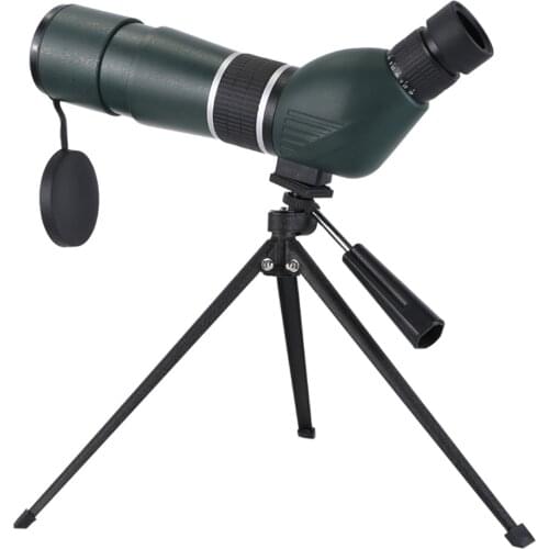 15X-45X HD 60mm Lens Telescope Oblique / Orthogonal Spotting Scope Single-tube Monocular IP65 Waterproof with Storage Bag