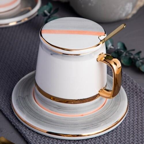 2021 Creative Personalized Ceramic Trendy Couple Drinking Household Coffee Cups Travel Coffe Mugs