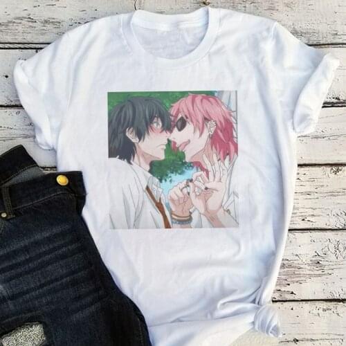 2021 New Women T-shirt Yarichin Club Harajuku Funny Short Sleeve Harajuku Casual Aesthetic Ayato Yuri Streetwear Top Female Tee