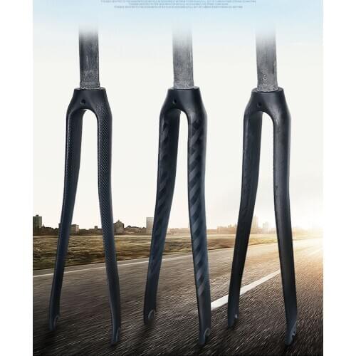 2021Carbon Fork 700C Road Bicycle Fork for 23C 25C 28C Bike Front Fork Matte Black 3K 12k UD TORAY Carbon Fiber