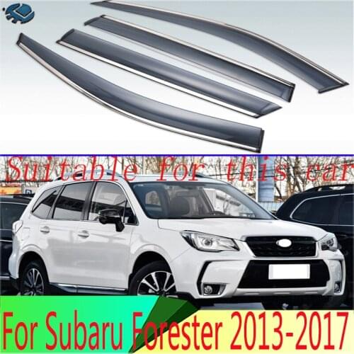 For Subaru Forester 2013 2014 2015 2016 2017 Plastic Exterior Visor Vent Shades Window Sun Rain Guard Deflector 4pcs
