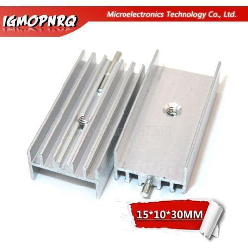 5pcs Transistor 15*10*30mm Aluminum Heatsink Radiator With Needle TO-220 hjxrhgal For Transistors TO220 white