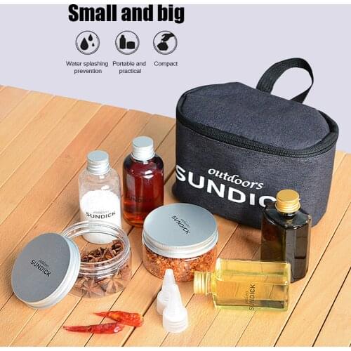 8pcs Spice Oil Jars Set Outdoor Picnic Camping Seasoning Containers Bottle Portable Outdoor Elements Tableware Storage Container