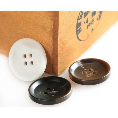 Bamboo Charm White Buttons