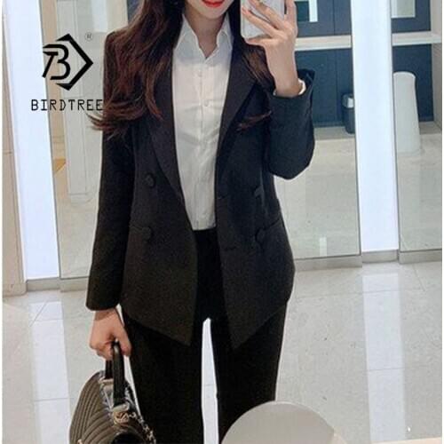 Женские деловые брючные костюмы BIRDTREE TB China At AliExpress