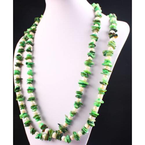 Bohemia Style Fresh Water Pearl Shell Beaded Double Long Necklace Marine Amorous Feelings Jewelry For Seaside Women