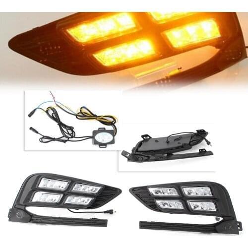For Chevy Cruze 2017 2018 2nd Gen Pair Car Day Driving Work Lamp Spare Parts LED DRL Fog Light Daytime Running Lamp Indicators