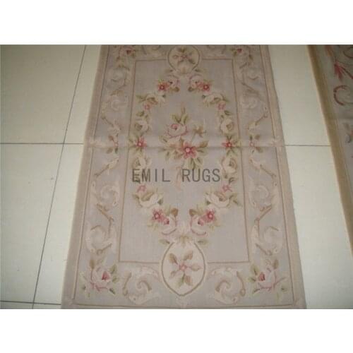 French Aubusson Carpet Fine Chinese Hand-woven Aubusson Woven Sofa Floor Use Wool Knitting Carpets
