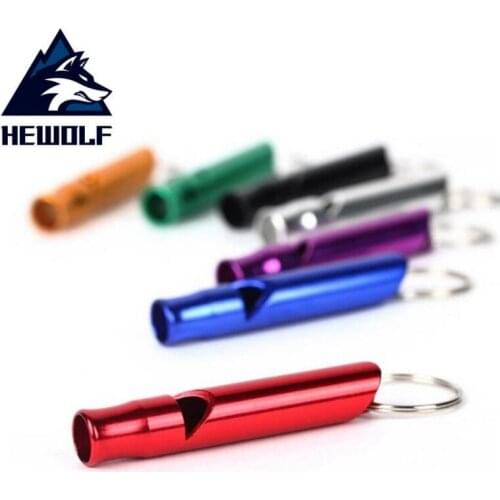 Hewolf 5pcs/lot Outdoor Camping adventure training whistle aluminum alloy survival whistle multifunction emergency survival kit